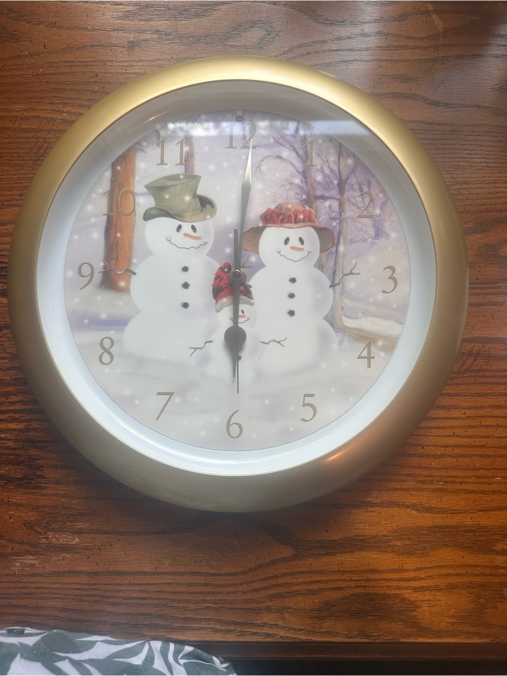 Vtg Feldstein Snowman Family Christmas Carol Musical Clock With Box Tested